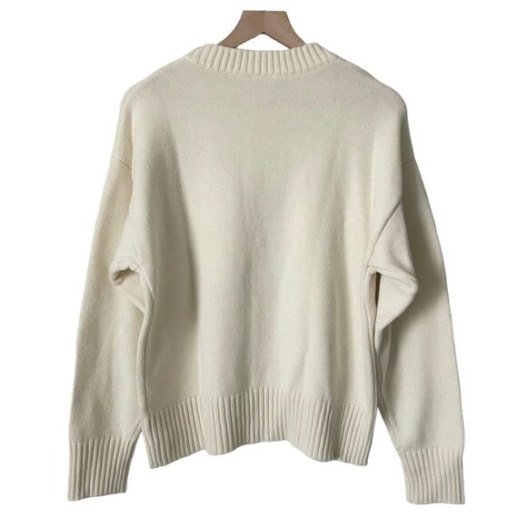 Varley Edie Namesake Court Club Knit Sweater in Egret Cream Size Large - Picture 4 of 8